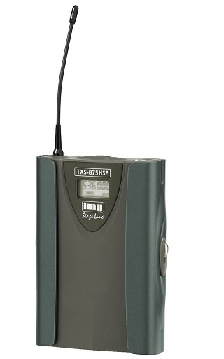 Wireless microphones: Transmitters and receivers, Multifrequency pocket transmitter TXS-875HSE