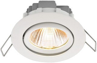 Zubehr Lichttechnik, LED-Einbaustrahler, rund und gewlbt, 5 W LDSC-755W/WWS