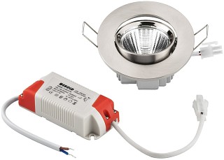 Accessoires, Spot LED encastr, rond et plat, 5 W LDSR-755C/WWS