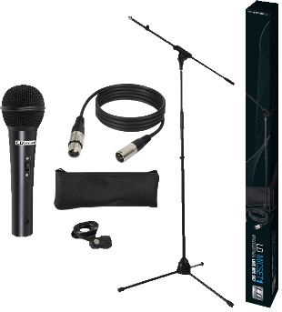 Microphone stands, LD Systems LDMICSET1   Microphone SET - Microphone, stand, XLR cable and cable clip