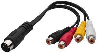 Adapters: RCA, Stereo audio/video cable adapter ACA-15/1