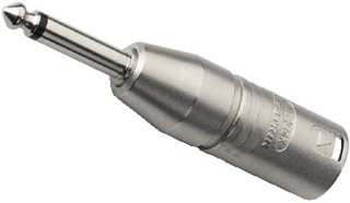 Adapter: XLR, NEUTRIK-Adapter XLR/6,3-mm-Mono-Klinkenstecker NA-2MP